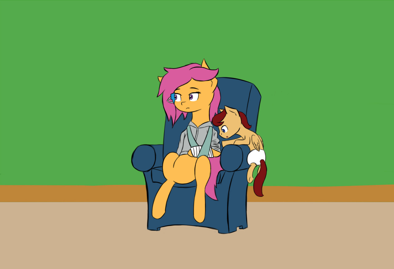 motherlyscootaloo:  Guest Art By: Taswel  Aww~ x3