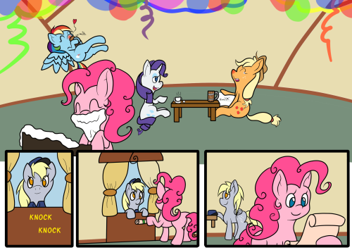 ask-head-over-hooves:  Bonus: The letter from Celestia reaches the ponies in Ponyville.  =O Oh dear…. >w<