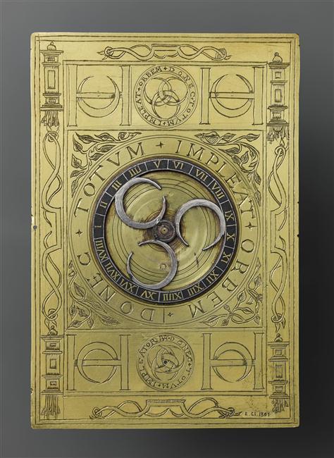 Measuring instrument, 16th century Renaissance monogram, King Henri II, emblem, brass and silver