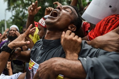  Rohingya refugees living in Malaysia protest against the treatment of their people in Myanmar.Mohd 