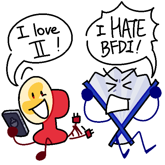 Battle for Dream Island - BFDI characters + Content-Aware Fill.