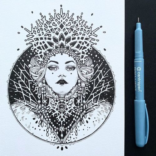 thecollectibles:Inktober 2020 - “Image of Maiden in Fairy tales” - by Maria Di