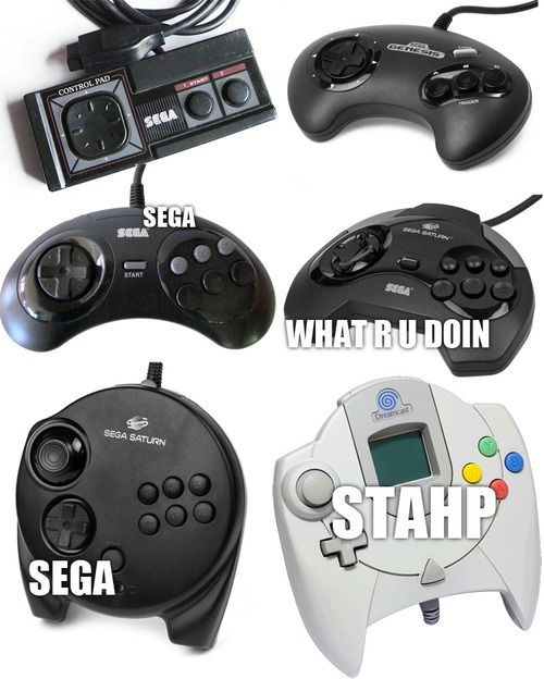 insanelygaming:  Evolution of Sega Controllers porn pictures