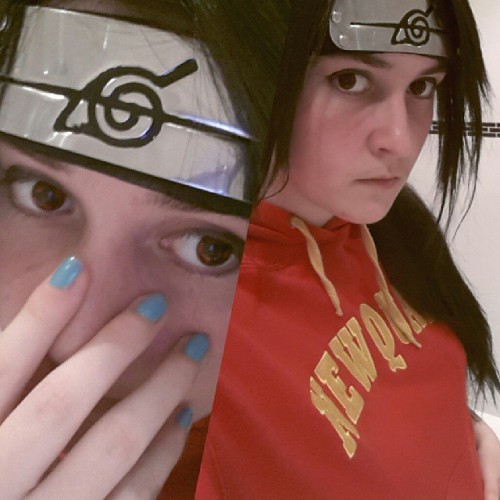 My contact lenses for charity week arrived; Itachi likes to go to the beach now #contacts #sharingan