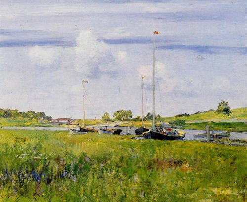 william-merritt-chase:At the Boat Landing, 1902, William Merritt ChaseMedium: oil,canvas