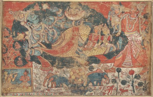 Vaishnava narrative panel on cloth, South India