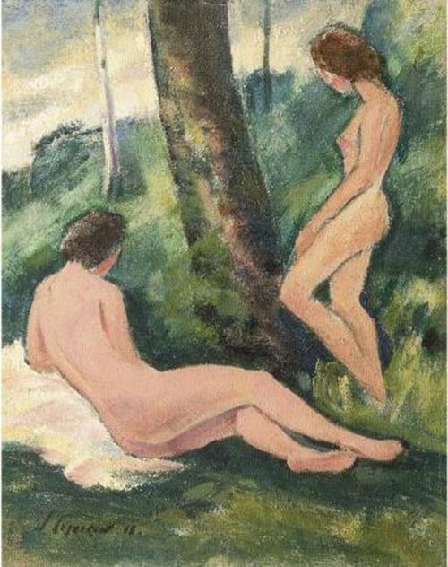 Nikolay Zagrekov / Nikolaus Sagrekow (Russian, active in Germany, 1897-1992)Two nudes. 1968