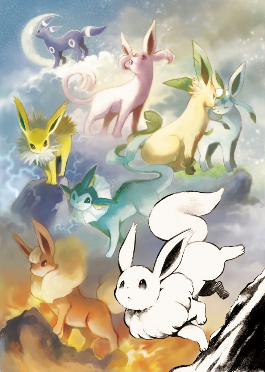 tales-of-eeveelution:  EEVEES by 万夜