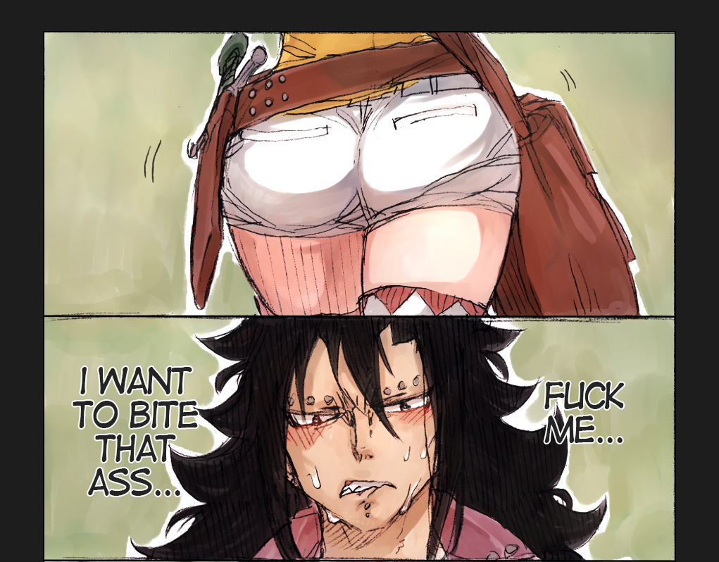 rboz:  Busted, Gajeel.I had to draw something inspired on what Mashima drew, the