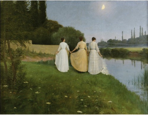 Georges-Marie-Julien Girardot- Courtesy to the Moon : Twilight (1890)