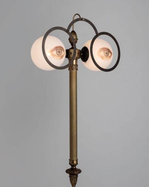 anyskin:Bronze optician advertisement lamp, c.1920.