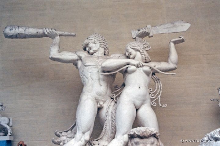 boysnmenart:  1822.jpg - 1822: Rudolph Tegner, 1873-1950: Heracles dancing with Omphale,