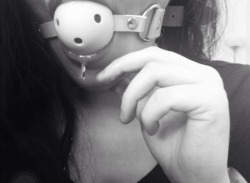 little-babywhore:  Testing out my new gag