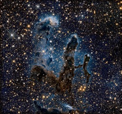 space-pics:  &ldquo;The Pillars of Creation&rdquo; as seen in near-infrared lighthttp://space-pics.tumblr.com/