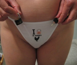 chastity-key-holder:  slavesissymaid:  Chastity  🔐  My wife needs these panties 