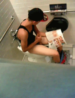 homotoiletsex:  Caught wanking. What… were there no bottoms around???