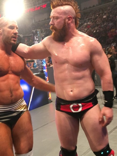 deidrelovessheamus:  Awesome pics from last night of Sheamus and Cesaro. The last 3 are from @GuyinGreenWWE on twitter.