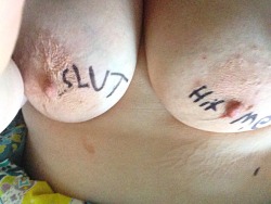 bbwslavedd:  25 times and you can definitely see the bruising already.