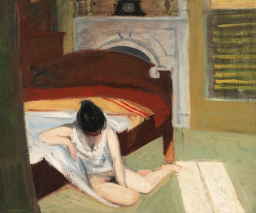 whitneymuseum:Edward Hopper (1882–1967), Summer Interior, 1909. Oil on canvas, 