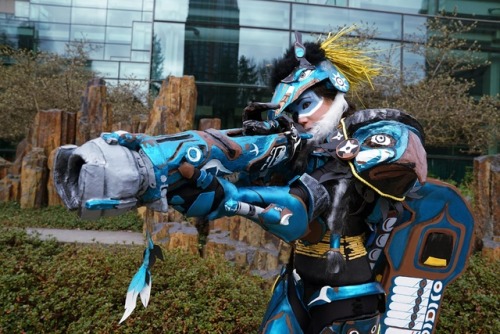 whybecosplay:  Raindancer Pharah At ECCC (Emerald City Comic Con) by CharmandaPlays