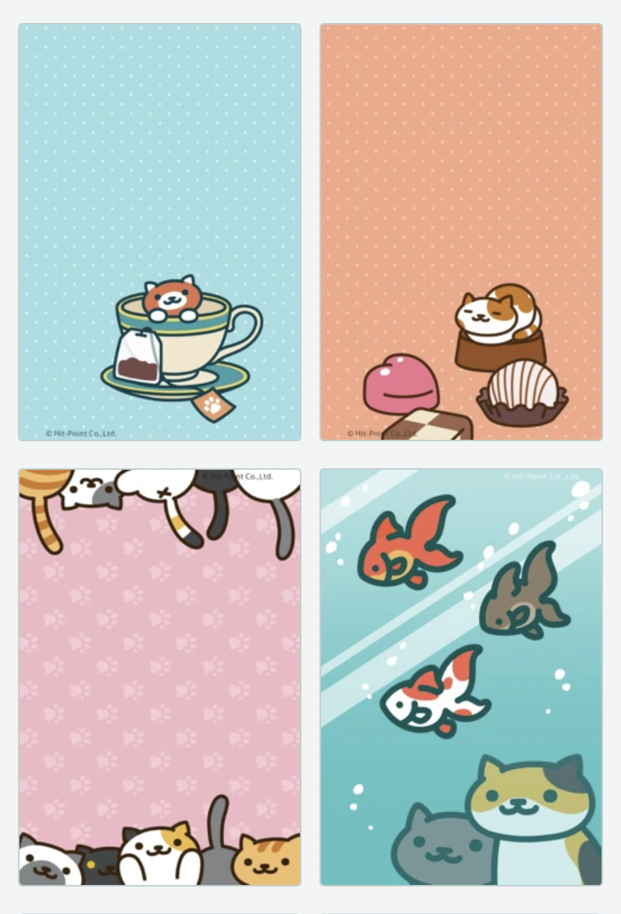 First: Neko Atsume Tumblr Theme Background. Second And Third: Neko