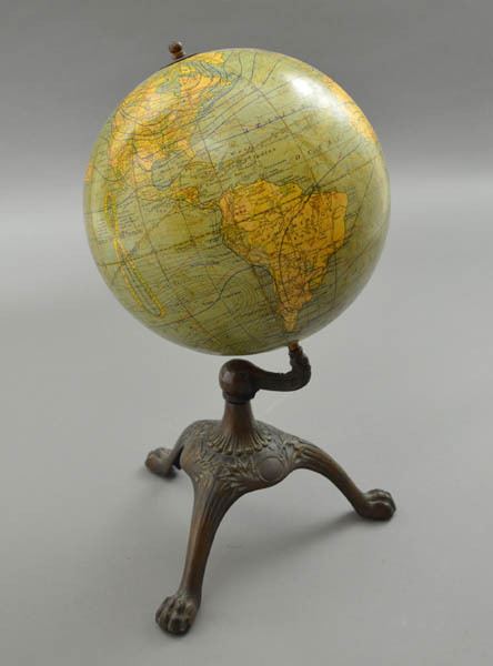 This attractive medium-sized 8-Inch Terrestrial Table Globe by C.S. Hammond shown above was made aro