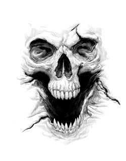 killedtheinnocentpeople:Skull by KillKennyKat.