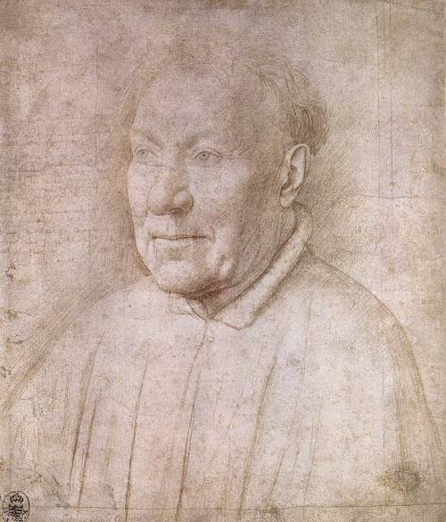 artist-vaneyck: Portrait of Cardinal Albergati, 1435, Jan van EyckMedium: paper
