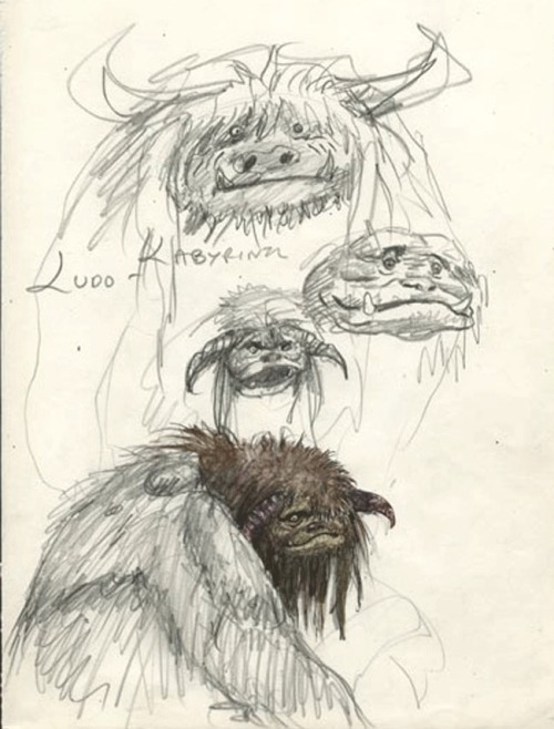 talesfromweirdland:Brian Froud’s concept art and sketches for the 1986 movie, Labyrinth.