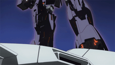 alexgundam:RX-0 Unicorn Gundam 02 “Banshee”  engages the psyco-frame, episode 05 - Mobile Suit Gunda
