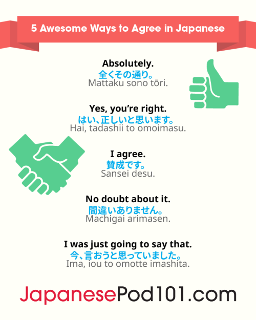 How to Agree in Japanese! PS: Learn Japanese with the best FREE online resources, just click here ht