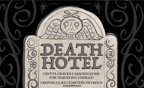 Death HotelCrypts, graves, and mausoleums for traveling undead. Crepuscular Cemetery, Peyroux