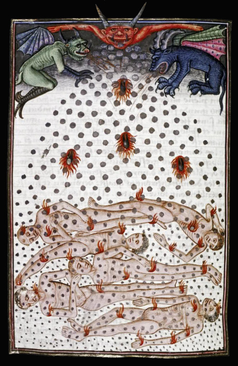 fromthedust:Firestones and hail rain on the damnedThe Book of Our Lord’s Vineyard 1470