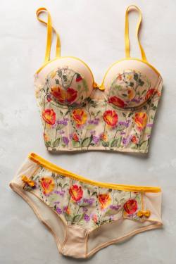 fruitelf:  thelingerieaddict:  Huit ‘Fleur’ Longline Bra &amp; Hipster  NEED AHH