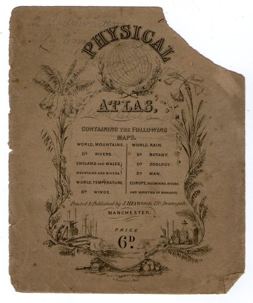 engraved cover of an early 19th century atlas c1830