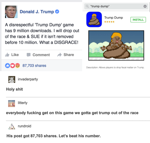 only1600kids:  bang:  ragetweetmachine:  Don’t stop reblogging this 😂😂😂  😂😂😂😂  fuck trump!!! 