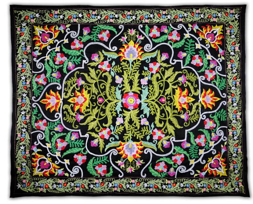 siimorq:Suzanis; a type of textile made mostly in Tajikistan, and parts of Uzbekistan such as Bukhar