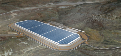 wherearchitectureisfun:Tesla electric car manufacturer is building the largest building on earth (ba