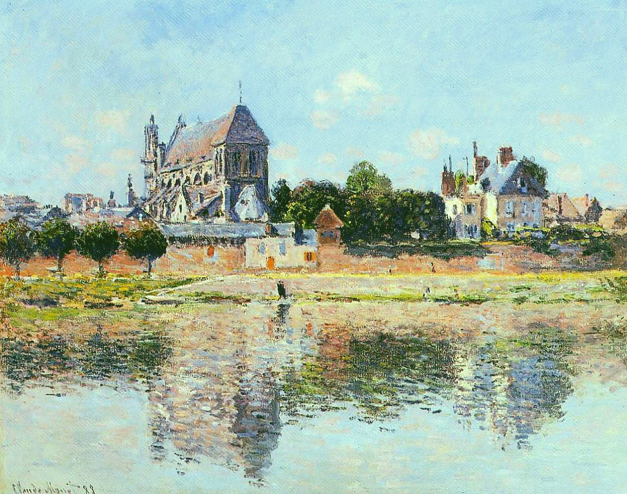 claudemonet-art:  View of the Church at Vernon, 1883 Claude Monet