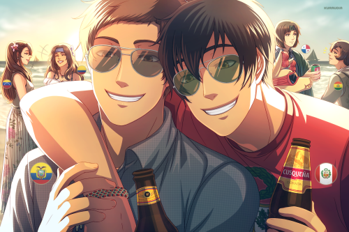 EcuPer week ♥~Day Two~ (This took me longer than I expected OTL)Sunshine~ ✨Ecuador and Peru having f