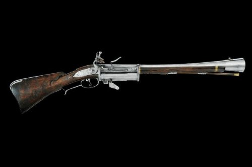 Porn Pics peashooter85:  Rare 3 shot flintlock revolving