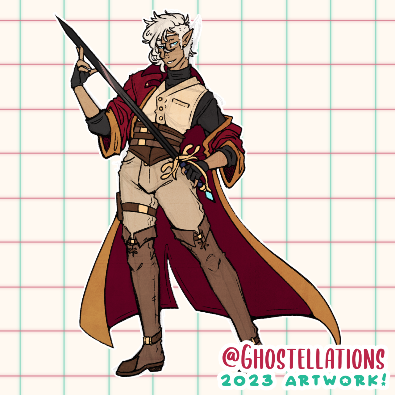 [GIFT] Custom Design for Lyutsirov- colored character sketch
————-　★　————-««
A custom design I made for lyutsirov! I was told to make a self-indulgent twink design and that’s exactly what I did, lmao. He’s now getting used in a DND campaign we’re...