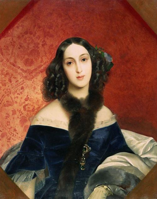 karl-bryullov: Portrait of M. A. Beck, 1840, Karl BryullovMedium: oil,canvas