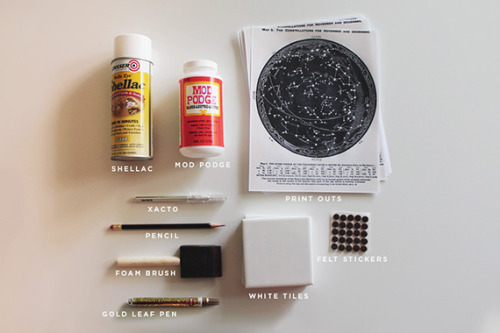 homemade-projects - DIY Constellation CoastersMore Homemade...