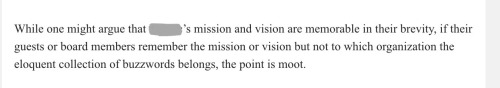 My paper analyzing various museum&rsquo;s mission statements is getting a little too salty