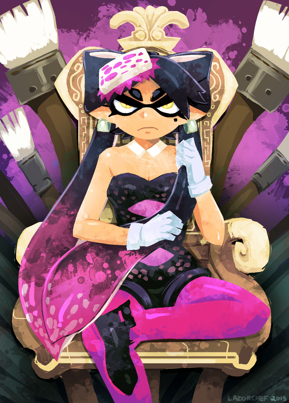 lazorchef:  Queen Callie, with and without text.  ARTISTS ALL THE WAY 