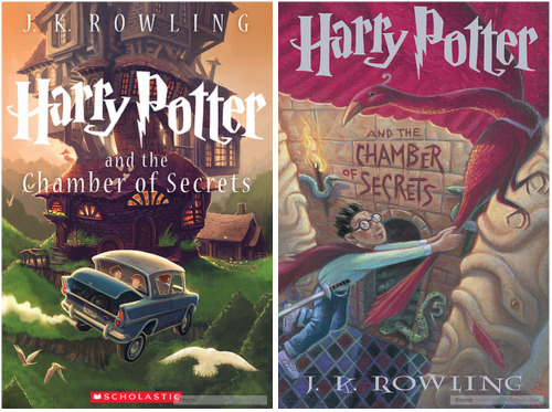 booksbeforebedtime:  buzzfeedgeeky:  The 15th Anniversary Covers of Harry Potter.   I genuinely love both sets of covers! 