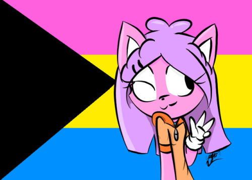 Another Pride month drawing but for my toon, Sandy! Sandy is both Demisexual and Pansexual! ~Cpg123