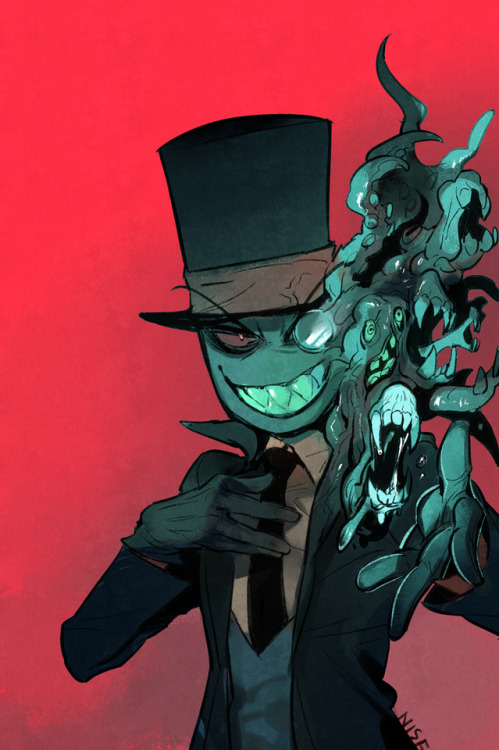 wraith615: [GORE WARNING] [(green)BLOOD WARNING?] [BODY HORROR WARNING] “Welcome, villains!” again it’s all about Black Hat 8D;; p3-Black Hat spits blood…….I think his blood will look greenish like Aliens AND PLEASE DON’T REPOST ANYWHERE ELSE