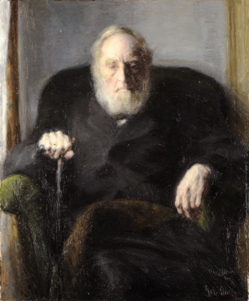 Artist’s Father   -    Julius Paulsen , c.1890.Danish,1860-1940Oil on canvas, 27.5 x 21.5 cm